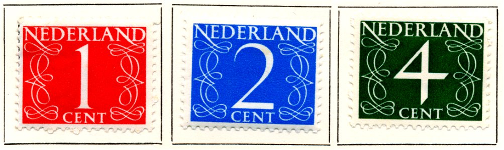Postzegel NL nr460,461,464