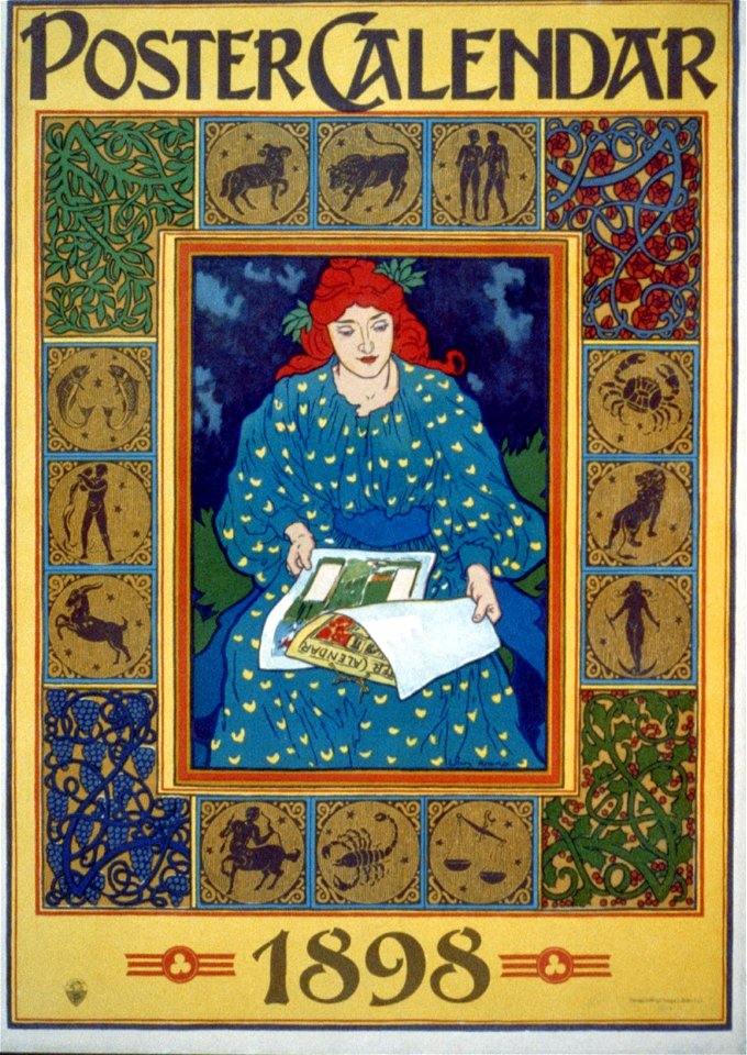Poster calendar (for) 1898 LCCN2002699023