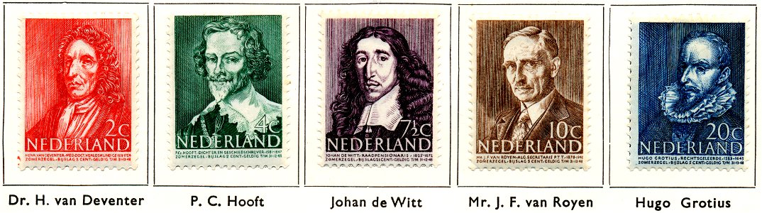 Postzegel NL nr490-494