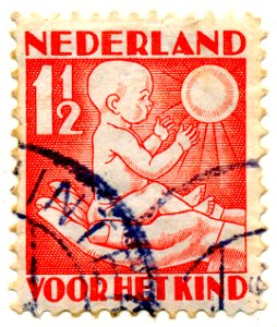 Postzegel 1930 voor het kind 1 1-2 cent