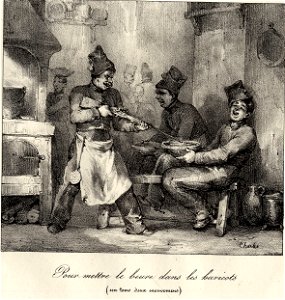 Pour mettre le beure dans les haricots (un tems deux mouvemens) (BM 1869,0410.77)