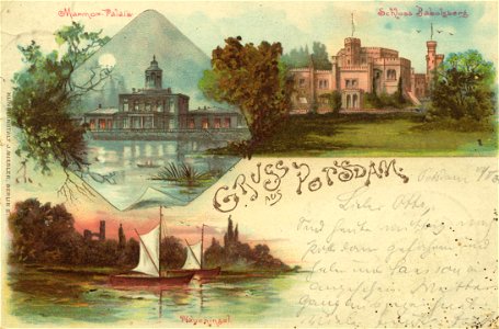 Potsdam, Brandenburg - Neuer Garten, Marmorpalais am Heiligen See; Schloss Babelsberg; Pfaueninsel (Zeno Ansichtskarten)