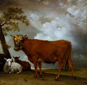 'A Young Bull in a Landscape' by Paulus Potter, 1647