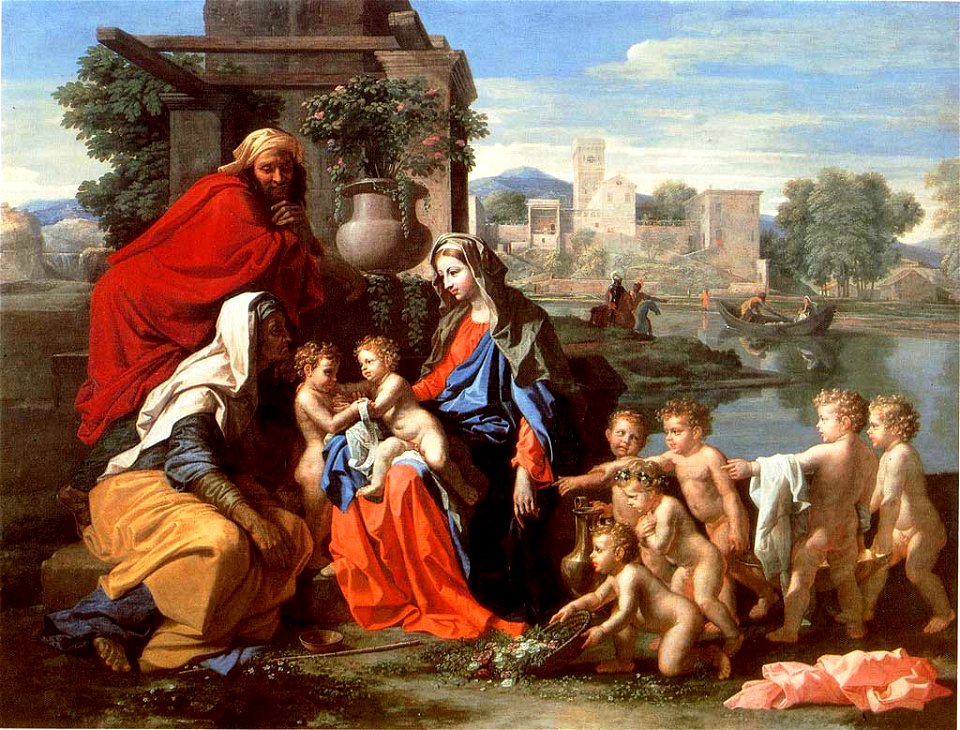 Poussin La sainte famille Pasadena