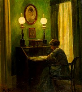 Poul Friis Nybo Lesende 1912