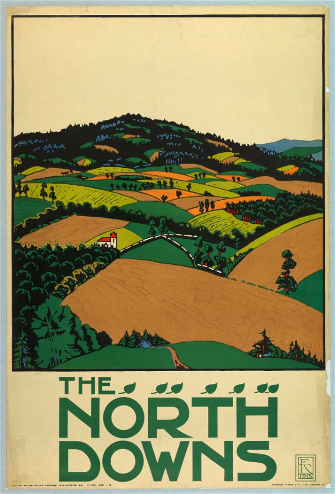 Poster, The North Downs, London Underground, 1915 (CH 18447297-2)