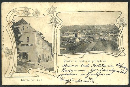 Postcard of Sodražica 1905