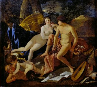 Poussin, Nicolas - Venus and Mercury - Google Art Project. Free illustration for personal and commercial use.