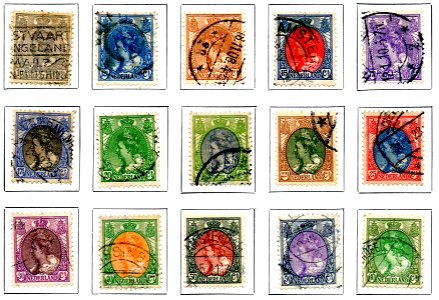 Postzegel 1899-1921 10-60 cent