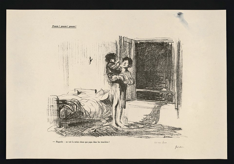 Poum! Poum! Poum! Regarde - on voit la même chose que papa dans les tranchées! LCCN2015647941