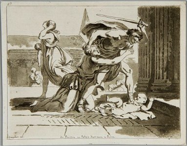 Poussin's Massacre of the Innocents - Saint-Non Engraving - Fogg Art Museum