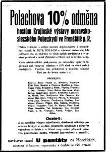 Pozor - 5.7.1934 - Advertisement of Petr Polach