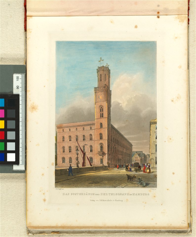 PPN787620688 Hamburgisches Album Das Postgebäude Und Der Telegraph In Hamburg (1860)