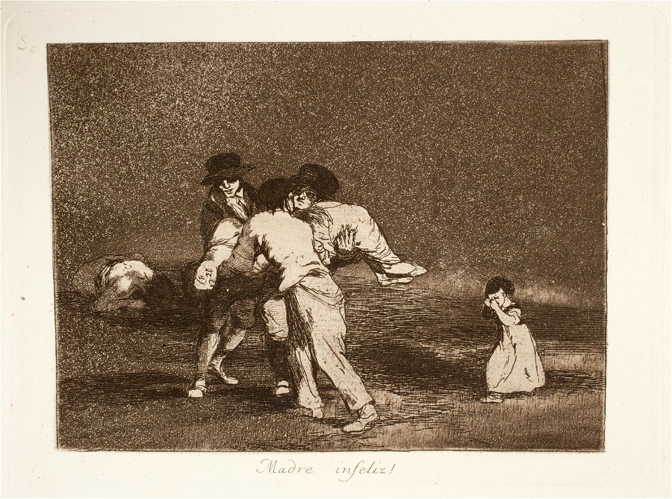 Prado - Los Desastres de la Guerra - No. 50 - Madre infeliz!