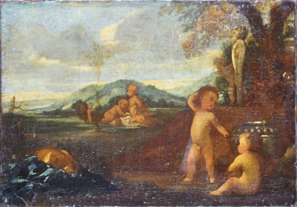 Poussin, Nicolas - Putti in a Landscape - Google Art Project