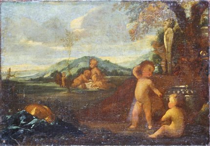 Poussin, Nicolas - Putti in a Landscape - Google Art Project