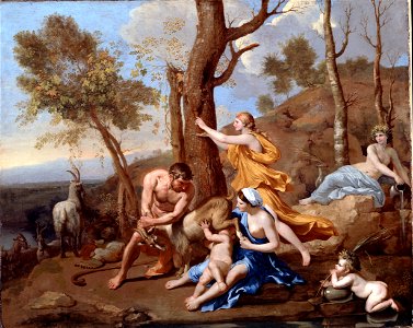 Poussin, Nicolas - The Nurture of Jupiter - Google Art Project. Free illustration for personal and commercial use.