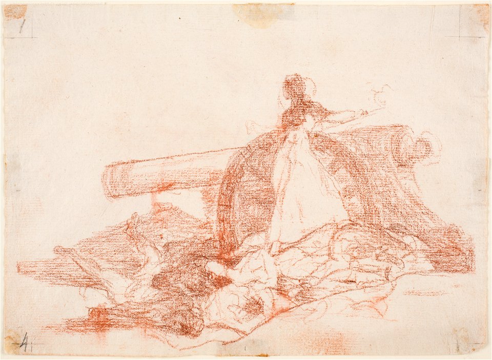 Prado - Los Desastres de la Guerra - preparatory drawing - No. 07 - Que valor!
