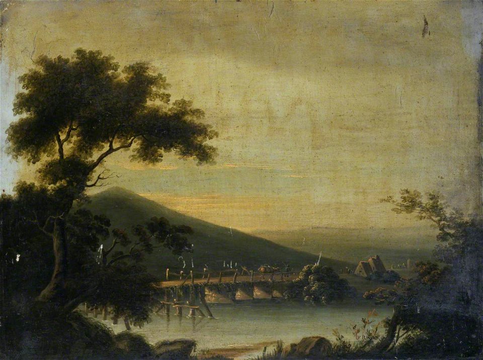 Charles Martin Powell - View near Llangaddock, Carmarthenshire (1814)