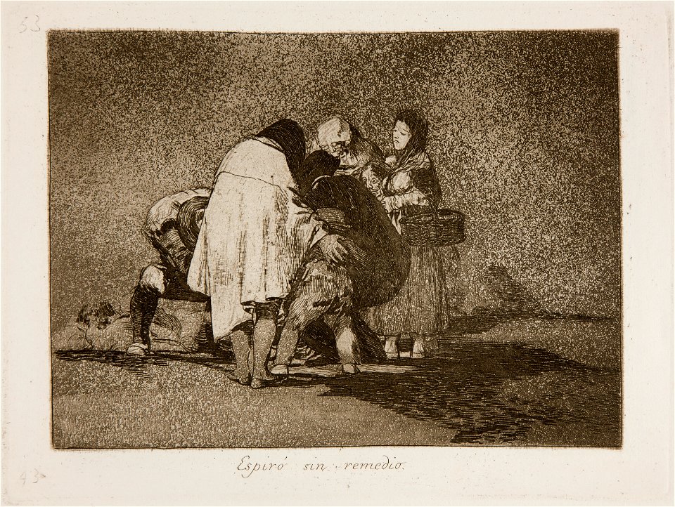 Prado - Los Desastres de la Guerra - No. 53 - Espiró sin remedio
