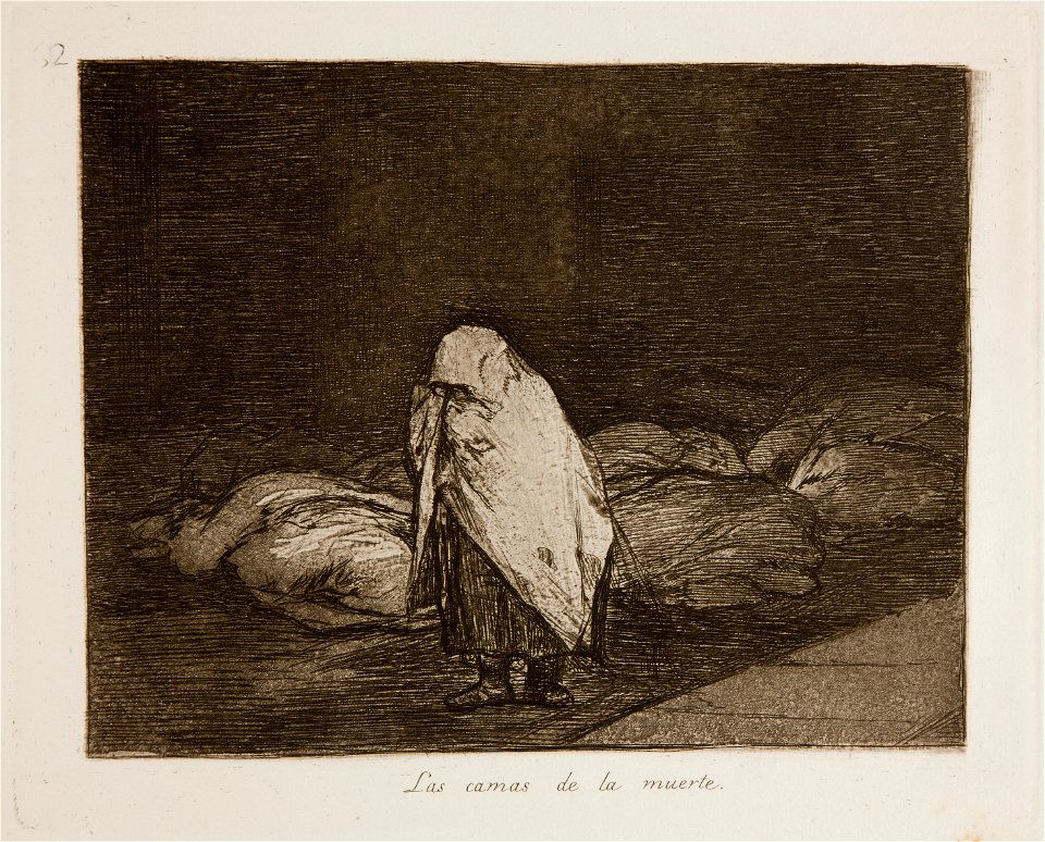 Prado - Los Desastres de la Guerra - No. 62 - Las camas de la muerte