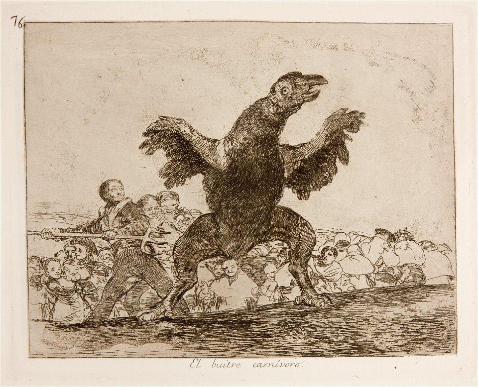 Prado - Los Desastres de la Guerra - No. 76 - El buitre carnívoro