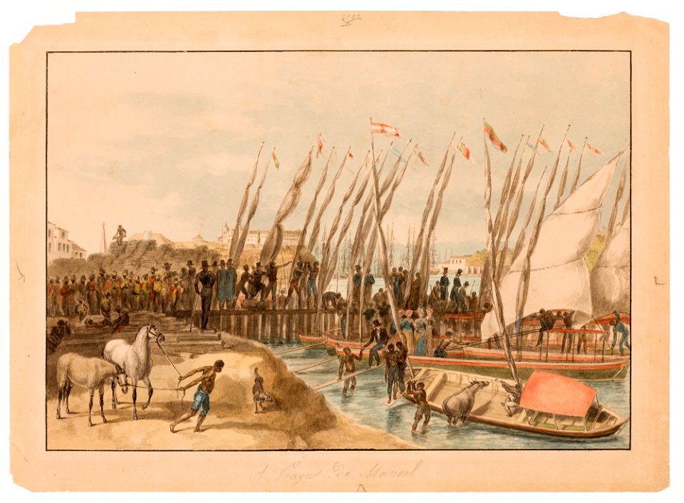Praia Don Manuel (atribuído), da Coleção Brasiliana Iconográfica