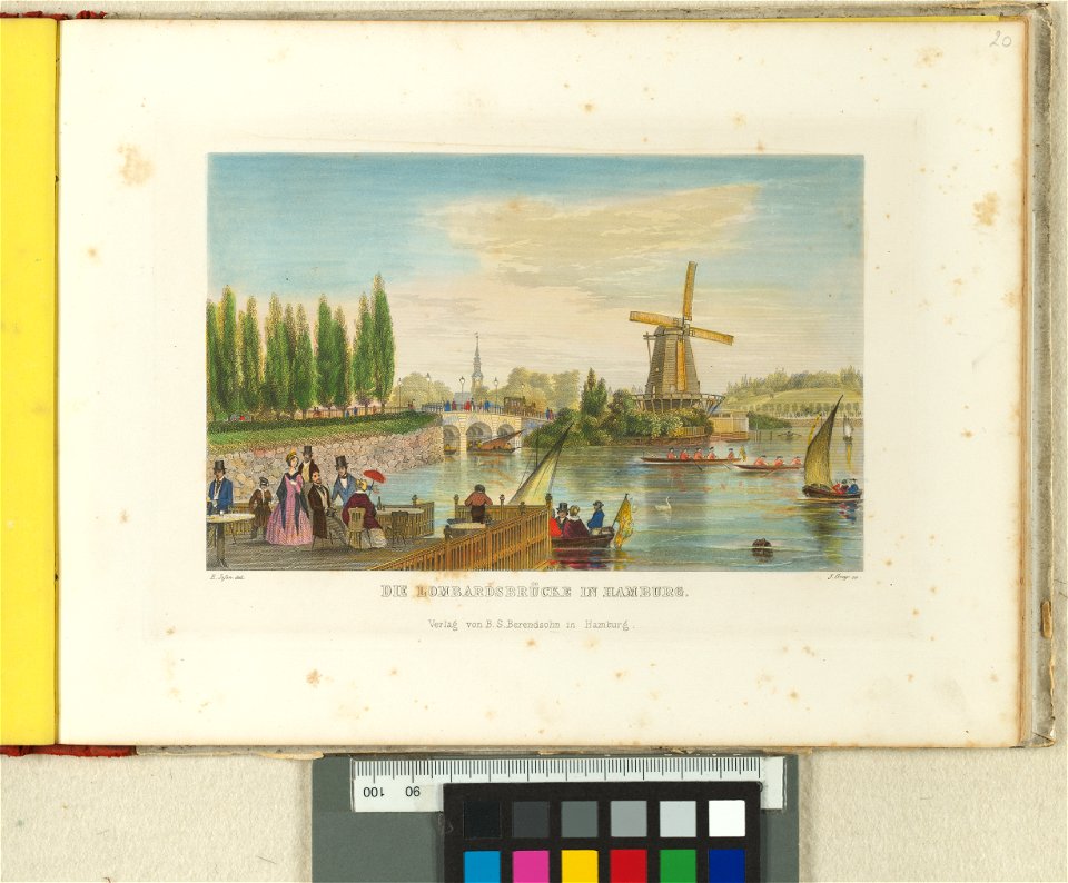 PPN787620688 Hamburgisches Album Die Lombardsbrücke In Hamburg (1860)