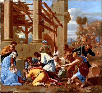Poussin, Nicolas - The Adoration of the Magi - Google Art Project. Free illustration for personal and commercial use.