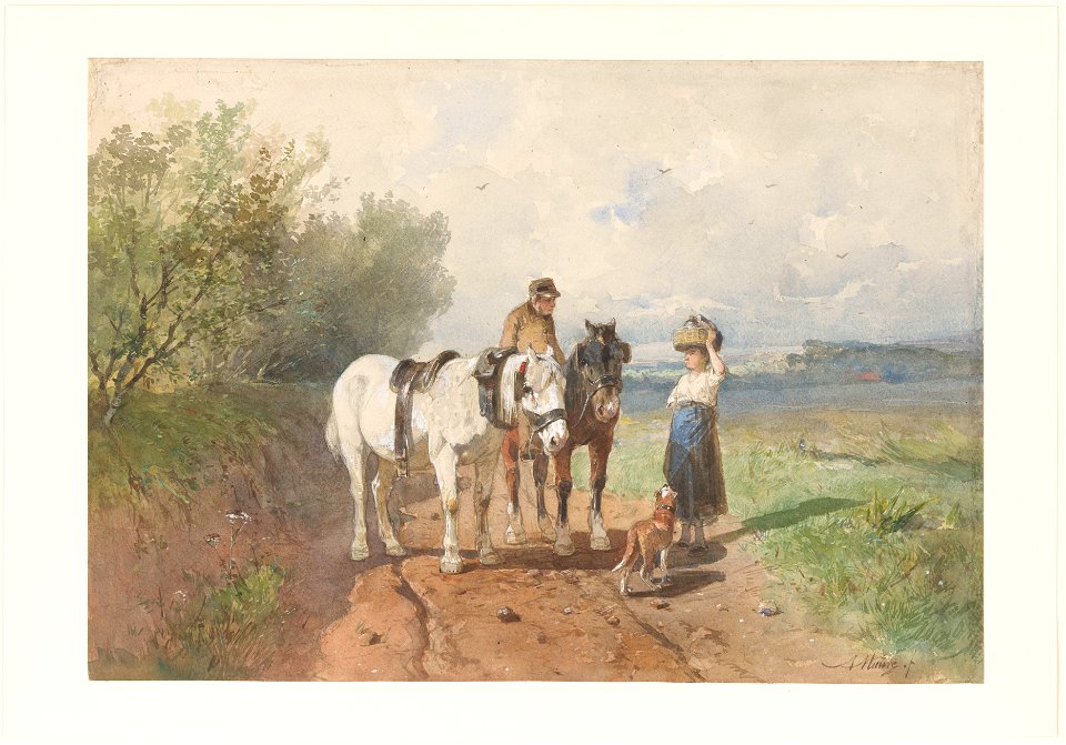 Praatje op een landweg Rijksmuseum SK-A-2452