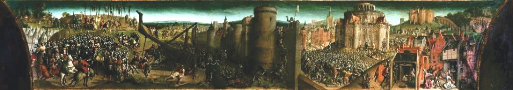 Predella in Ghent - Conquest of Jerusalem by Titus