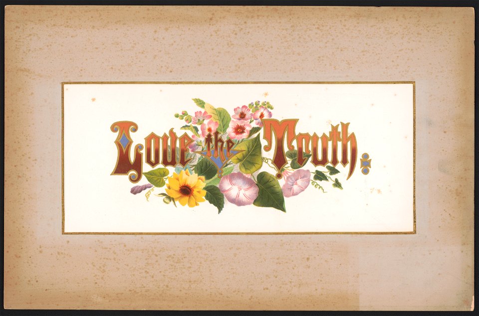Prang's floral mottoes, no. 11. Love the truth LCCN2017650335