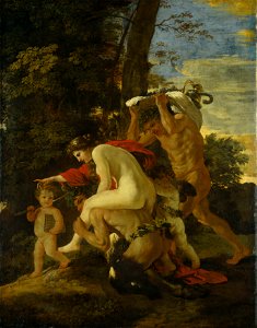 Nicolas Poussin - Scène bacchique (Gemäldegalerie Kassel). Free illustration for personal and commercial use.