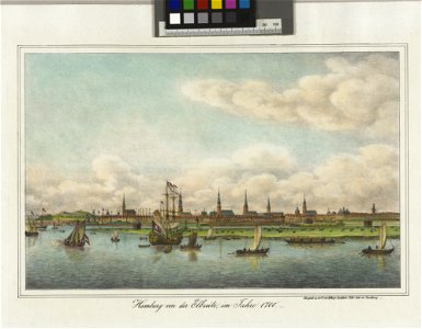 PPN790324652 Hamburg von der Elbseite, im Jahre 1700 (1840)