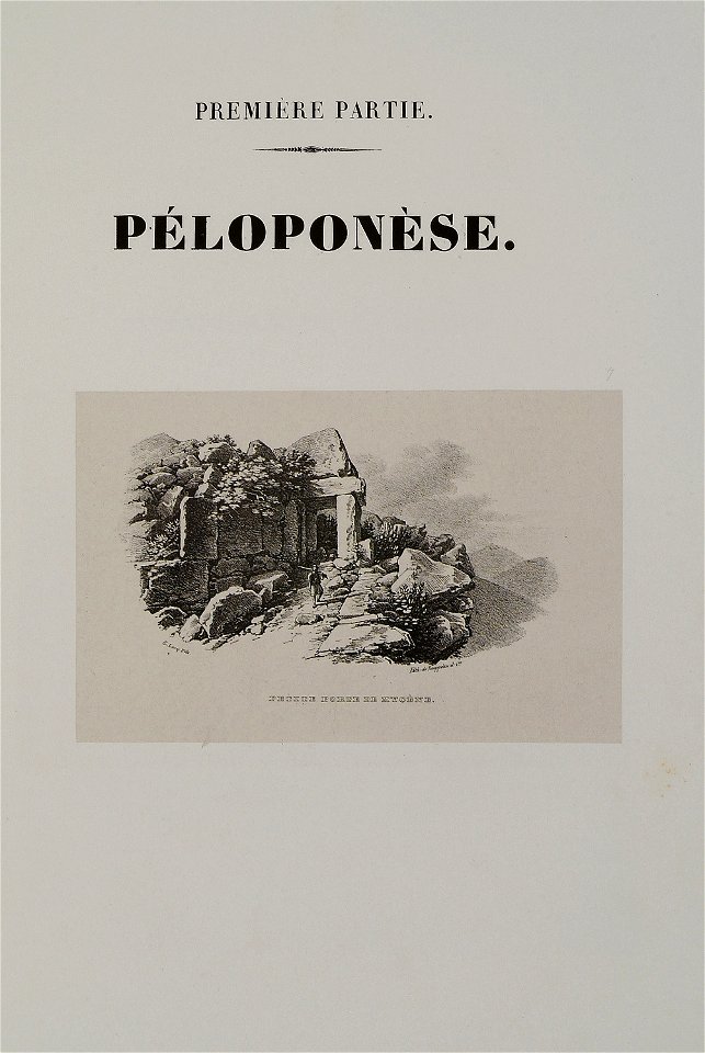 Première Partie Péloponèse Petite porte de Mycène - Stackelberg Otto Magnus Von - 1834