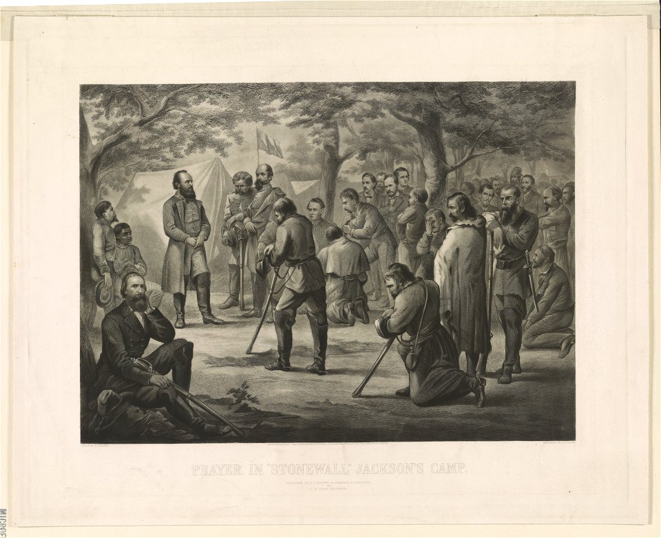 Prayer in Stonewall Jackson's camp (updated) LCCN2003666399