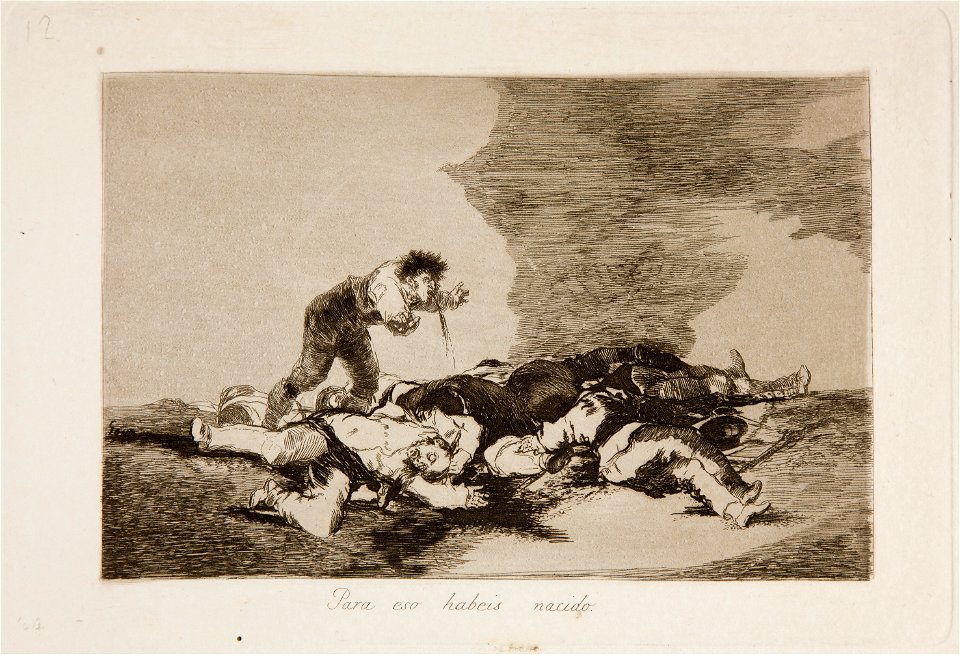Prado - Los Desastres de la Guerra - No. 12 - Para eso habeis nacido