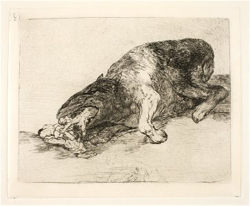 Prado - Los Desastres de la Guerra - No. 81 - Fiero monstruo!