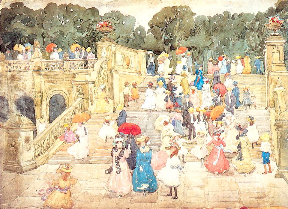 Prendergast Maurice The Mall Central Park 1901