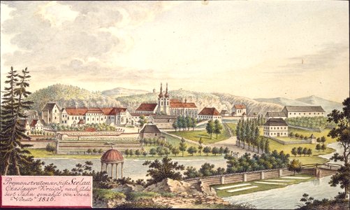 Premonstratenser Stift Seelau Czaslauer Kreises, nach Adalbert Juhn gemahlt von Joann Venuto 1816