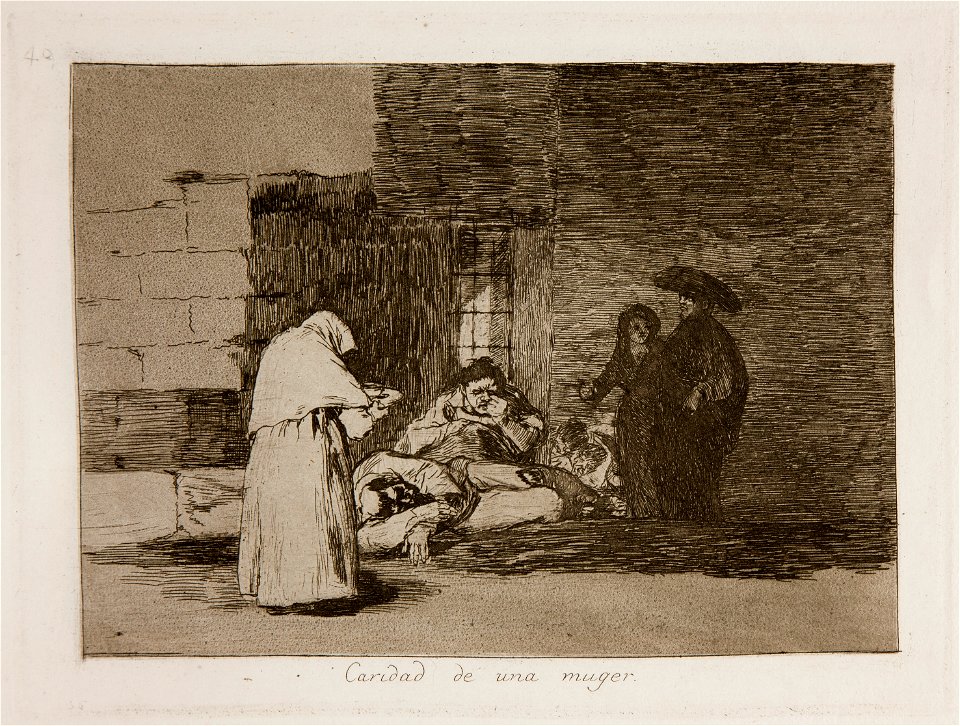 Prado - Los Desastres de la Guerra - No. 49 - Caridad de una muger