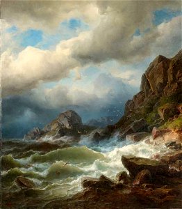 Friedrich Preller der Ältere - Sturm an der Küste (1856)