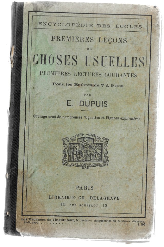 Premières Leçons de choses usuelles - couv