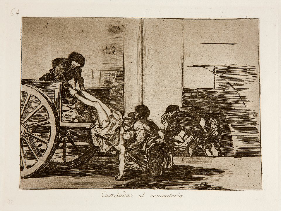 Prado - Los Desastres de la Guerra - No. 64 - Carretadas al cementerio