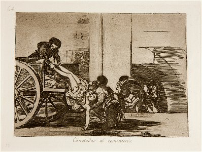 Prado - Los Desastres de la Guerra - No. 64 - Carretadas al cementerio