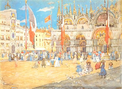 Prendergast Maurice St. Mark-s Venice 1898. Free illustration for personal and commercial use.