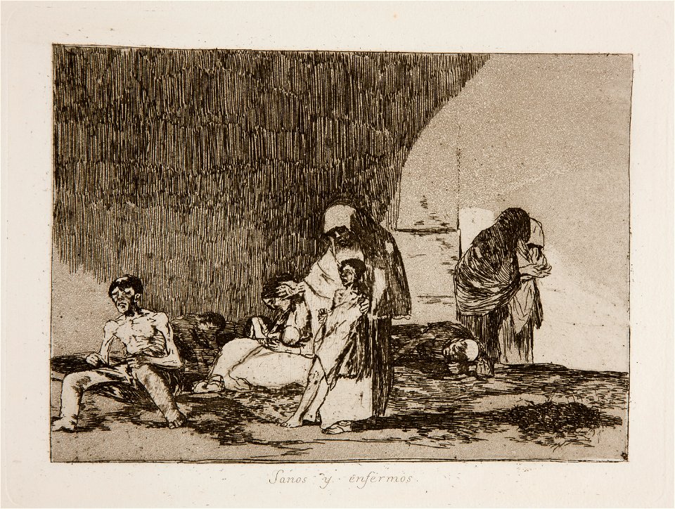 Prado - Los Desastres de la Guerra - No. 57 - Sanos y enfermos