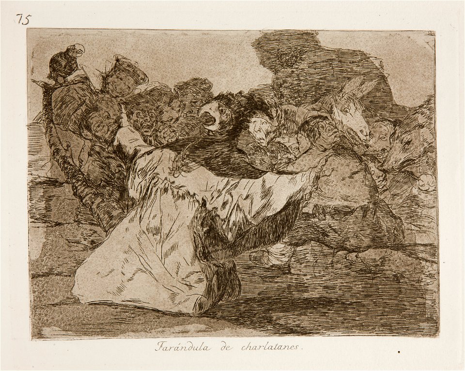 Prado - Los Desastres de la Guerra - No. 75 - Farándula de charlatanes