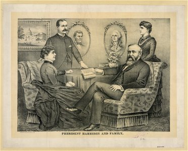 President Harrison and family LCCN2003681840