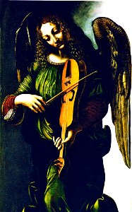 Predis, Giovanni Ambrogio de - An Angel in Green with a Vielle - 1506 — 08